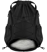 BROTOU Soccer Bags, Football Backpack, Volleyball Bag, Drawstring Soccer Backpack with Ball and S...