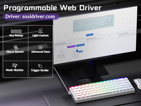 Programmable Mechanical Gaming Keyboard w/ Web Driver