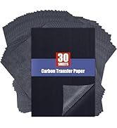 Carbon Paper for Tracing Transfer-Paper Pad, 30 Pcs Black Graphite Copy Paper for Tracing Drawing...