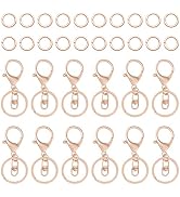 30Pcs Lobster Claw Clasps Keychain for Jewelry Making,Lobster Clasp Swivel Trigger Clips with Swi...