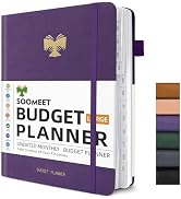 Soomeet Budget Planner with Monthly Tabs - 7" x 10" Hardcover Budget Book, Monthly Bill Organizer...
