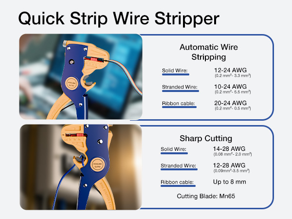 2 in 1 Adjustable Electrical Cable Wire Stripping Tool