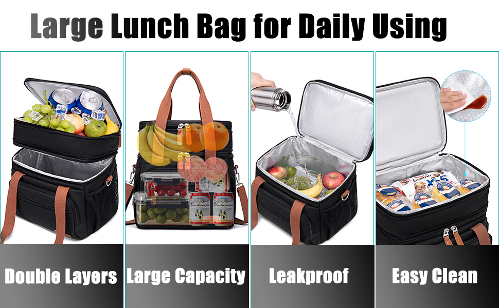 lunch bag lunch box lonchera lunch cooler dual compartment lunch bag