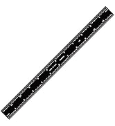 Pec Tools 12-inch Ruler, 0.035" Thick X 1" Wide, 1/32", 1/64", 1/50", 1/100" High-Precision Ruler...