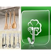 QUALIALL 33lbs Ceiling Wall Hooks, Premium Acrylic Self Adhesive for Heavy Duty Hanging, Clear, R...
