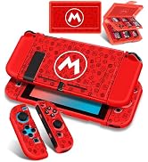 Gurgitat 4in1 Cute for Nintendo Switch Case Protector, Switch Game Cases Cartridge Storage Maro C...
