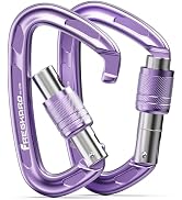 FresKaro 25kN Screwgate Climbing Carabiner, UIAA and CE Approved, 7075 Aircraft Aluminium, Lightw...