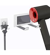 Hair Dryer Holder,FLE Blow Dryer Holder Wall Mounted Fit for Most Hair Dryers White