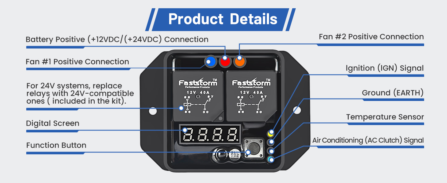 Digital Thermatic Fan Switch Kit #0444