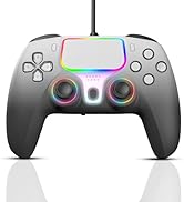 NBCP for PlayStation 5 Wired Game Controller,Compatible With PS5, PS4,PC and Steam Gamepads,Dual ...