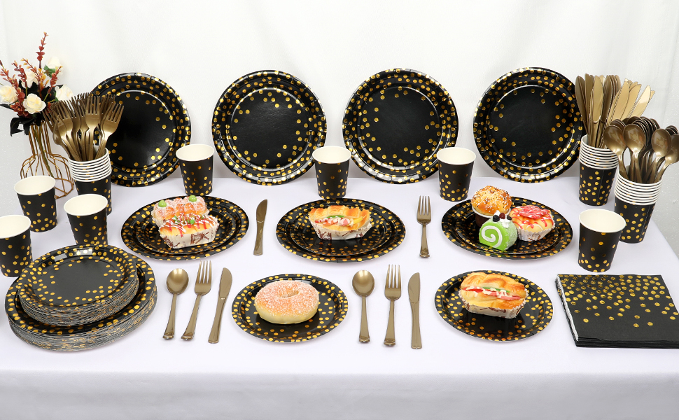 Black and Gold Party Supplies
