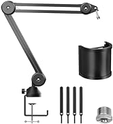 Mic Arm Stand Desk, TONOR Microphone Boom Arm Microfono Arm with Extra-large Pop Filter and Cable...