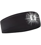 IVYWNT LED Sports Sweat Headband - Outdoor Headlamp Rechargeable with Reflective Visible for Men ...