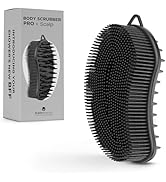 MainBasics Exfoliating Silicone Body Scrubber Pro 2-in-1 Shower Scrubber for Body Care, Silicone ...