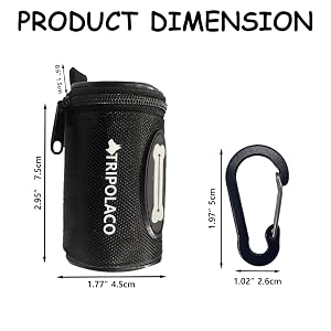Dog Waste Bag Holder with Carabiner Clip