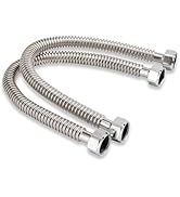 PLUMBINGMASTER Stainless Steel Corrugated Water Heater Connector, 24-Inch,1 OD 3/4" FIP* 3/4" FIP...