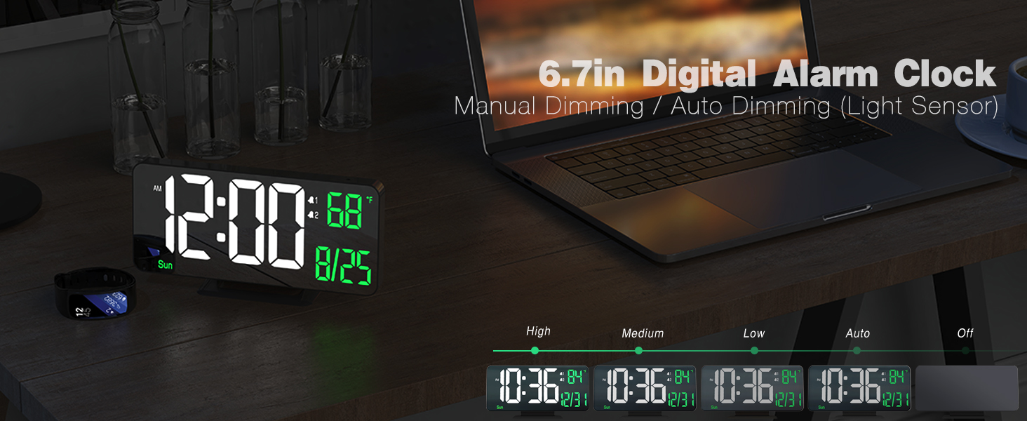 led clock with dimmer