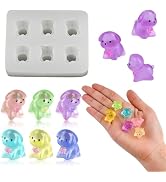 Cute Tiny Dog Figurines Resin Silicone Mold Micro Dollhouse Animal Epoxy Casting Mold for DIY Res...