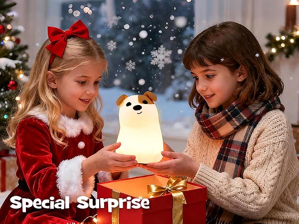 Squishy Puppy Dog Night Light with RGB Mode 3 Brightness