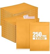 ACSTEP 6x9 Catalog Envelopes 250 Pack, Yellow Mailing Envelopes Tear Resistant with Gummed Seal, ...