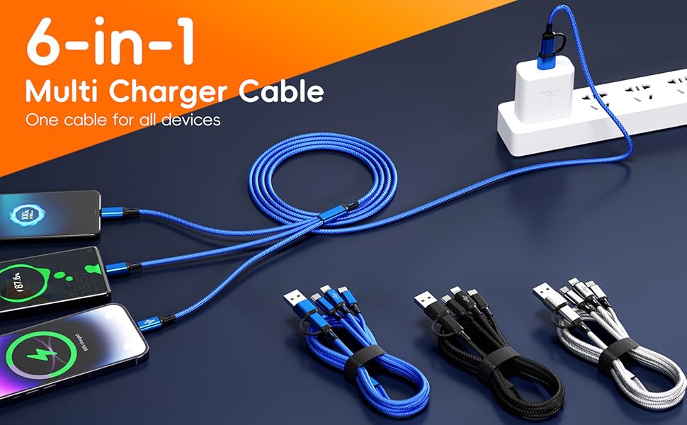 6 in 1 charging cable