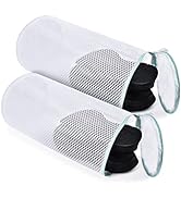 OTraki Shoe Washing Bag 7 x 15 inch 2 Pack Durable Sneaker Mesh Laundry Bag Metal Zipper Wash Sho...