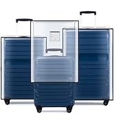 3 Pieces Thicken Clear Luggage Cover Protector with Tag Pocket, 20" 24" 28" PVC Luggage Covers fo...
