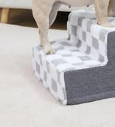 KSIIA Dog Stairs for Small Dogs & Cats Pet Stairs Supportive 5-Tier Pet Steps for Bed Couch Sofa ...
