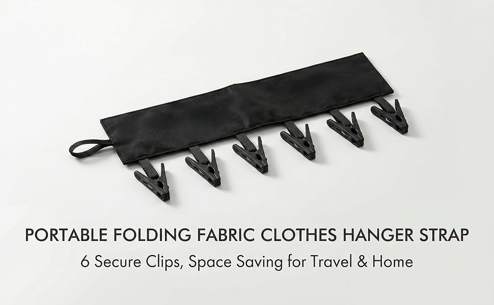 PORTABLE FOLDING FABRIC CLOTHES HANGER STRAP