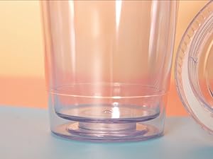 32 oz clear tumbler, double wall insulated tumblers, reusable plastic tumbler with lid and straw