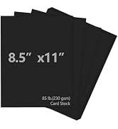Joyberg Black Cardstock 8.5 x 11, 230gsm Cover Cardstock Paper, 85 Lb Heavy Card Stock for Printe...