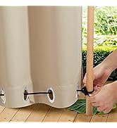 NICETOWN 2 Panels Weighted Blackout Cabana Curtains Outdoor Patio, W52 x L84 Windproof Top & Bott...