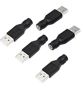 SinLoon USB to DC Adapter USB 2.0 A Male to DC 3.5x1.35mm DC Female Connector Charge Barrel Jack ...