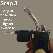 Plasma lighter instruction step three