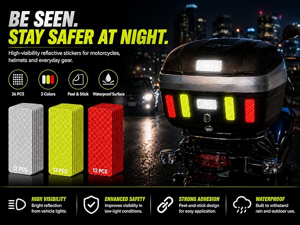 High-visibility reflective stickers for everyday safety