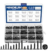 NINDEJIN 450PCS Miniature Screws, Phillips Flat Head Small Screws M2.3 M2.6 M3 Countersunk Repair...