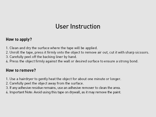 User Instruction