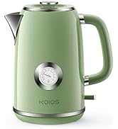Electric Kettle, 1.8 L Hot Water Boiler Heater with Thermometer, 1500W Retro Electric Tea and Wat...