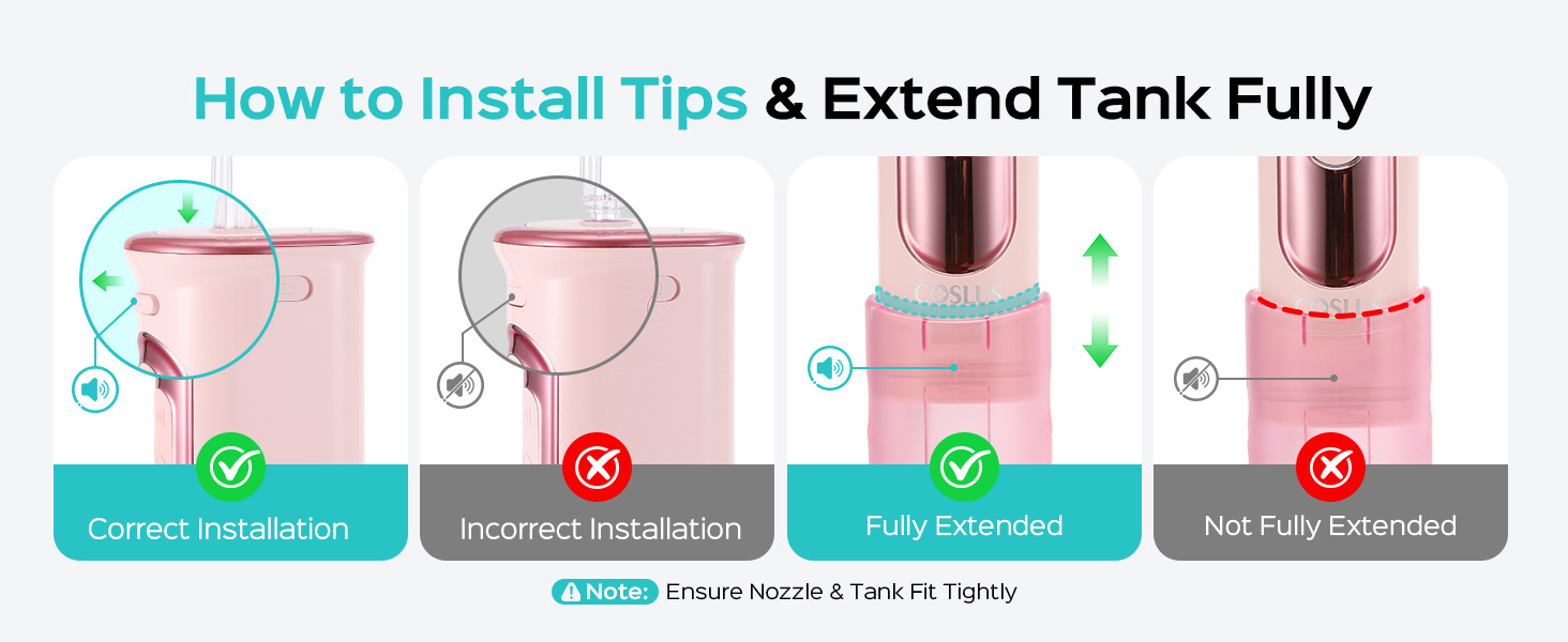 COSLUS T50 Portable Water Flosser for Travel