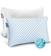 Nestl Cooling Pillow - Queen Size Set of 2 Cooling Memory Foam Pillows, Gel Infused Cool Pillow, ...