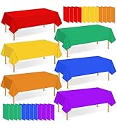 mwellewm 24Pcs Plastic Table Cloth Disposable for Party, Plastic Tablecloths for Rectangle Tables...