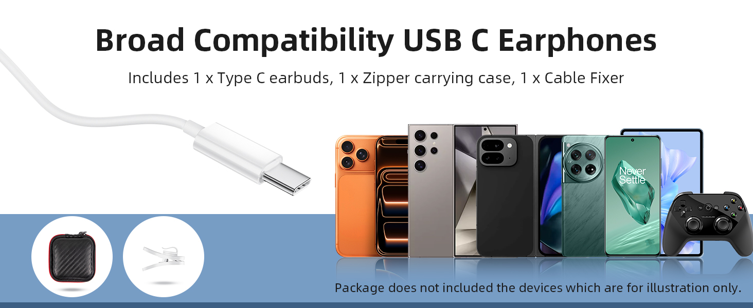 USB Type C Headphone Open Ear Adjustable Over Ear Hook Headset School Kid Earphone Wired Earbuds