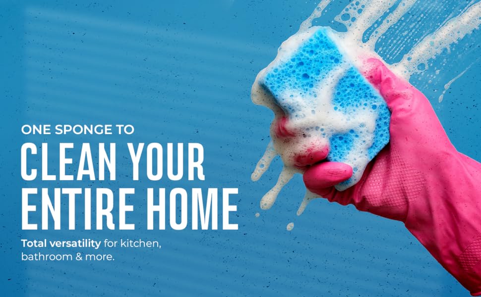 blue multi-purpose sponge pack for household cleaning