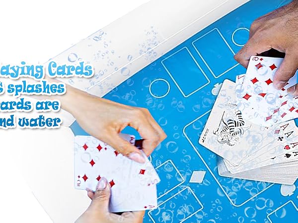 Inflatable Game Table with Waterproof Playing Cards,