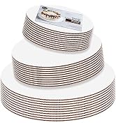 Kootek Cake Boards 30 Pack - 6, 8 and 10 Inch Round Circle Cardboard Base, Disposable Food-Grade ...