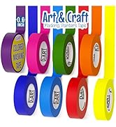 DEART 8X Colored Masking Tape, 264 Ft x 0.6 inch Color Painters Tape for Arts & Crafts Labeling o...