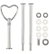 Happy Will 3 Tier 14" Heavy Metal Cake Stand Holder Fruit Plate Stand Fitting Hardware Rod with S...
