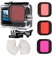 FitStill 60M/196FT Waterproof Housing for Go Pro Hero 13/Hero 12/Hero 11/Hero 10/Hero 9 Black,Pro...