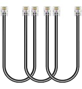 Ubramac 3Pack Phone Cord Phone Telephone Extension Cord 1ft Cable Line with Standard RJ11 6P4C Pl...