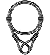 Titanker Bike Lock Cable,12mm Thick Security Cable with Loops Heavy Duty Steel Cable Vinyl Coated...